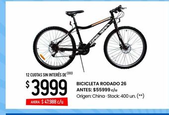 Changomas Bicicleta rodado 26 oferta