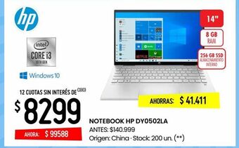Changomas Notebook hp dy0502la oferta
