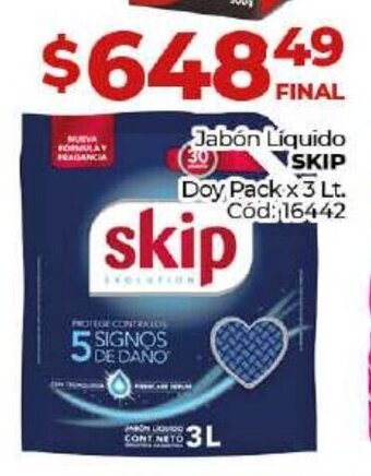 Diarco Skip Jabón Líquido Doy Pack x 3 lt oferta