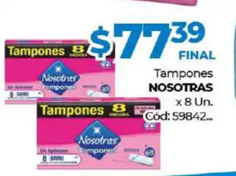 Diarco Nosotras Tampones x 8 un. oferta