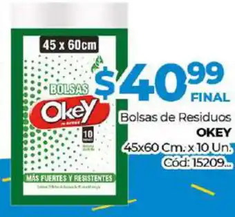 Diarco Okay Bolsas de Residuos 45x60cmx10Un oferta
