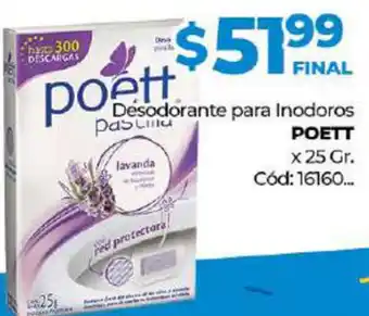 Diarco Poett Désodorante para Inodoros x 25gr oferta