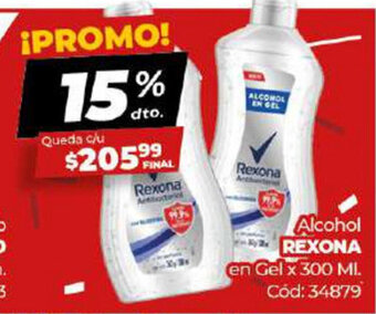 Diarco Rexona Alcohol en Gel x 300ml oferta