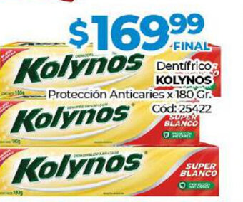Diarco Kolynos Dentrifico Protección Anticaries x 180gr oferta