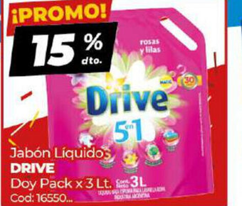 Diarco Drive Jabon Liquido Doy Pack x 3Lt oferta
