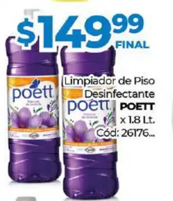 Diarco Poett Limpiador de Piso Desinfectante x 1.8Lt oferta