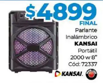 Diarco Kansai Parlante Inalámbrico Portátil 2000w 8" oferta