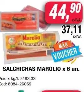 Maxiconsumo Marolio Salchichas x 6Un oferta