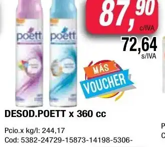 Maxiconsumo Poett Desod x 360cc oferta
