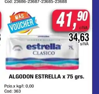 Maxiconsumo Estrella Algodon x 75grs oferta