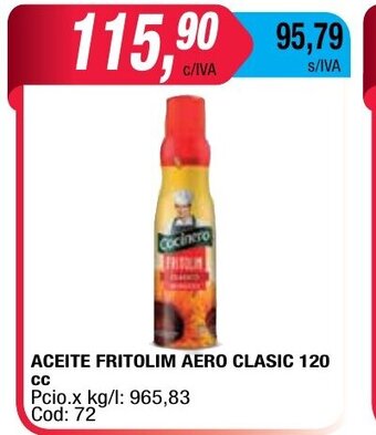 Maxiconsumo Aceite Fritolim Aero Clasic x 120cc oferta
