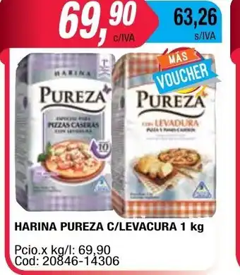Maxiconsumo Pureza Harina C/Levacura 1 kg oferta