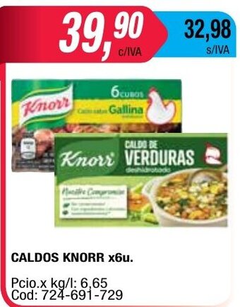Maxiconsumo Knorr Caldos x 6u oferta