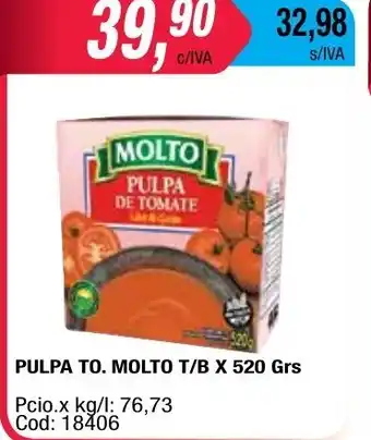 Maxiconsumo Molto Pulpa To. T/B x 520grs oferta