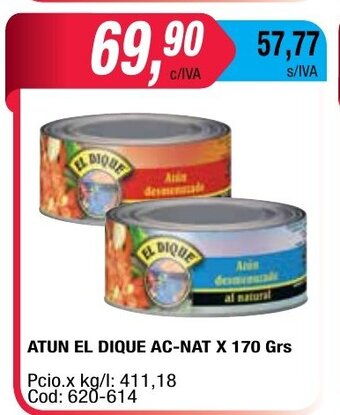 Maxiconsumo El Dique Atun AC-NAT x 170grs oferta