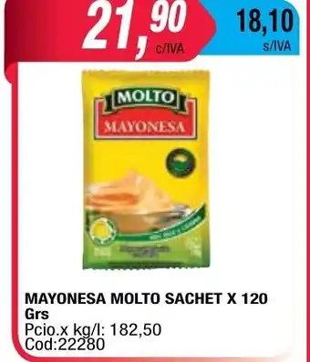 Maxiconsumo Molto Mayonesa Sachet x 120grs oferta