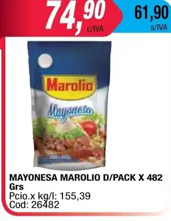 Maxiconsumo Marolio Mayonesa D/Pack x 482grs oferta