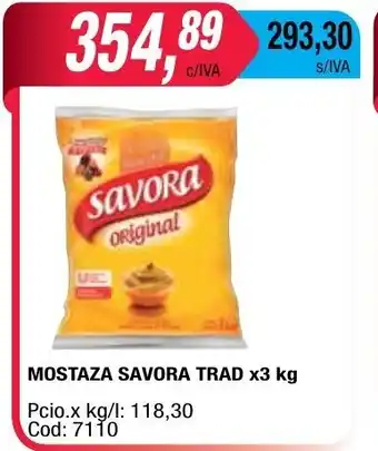 Maxiconsumo Savora Mostaza Trad x 3 kg oferta