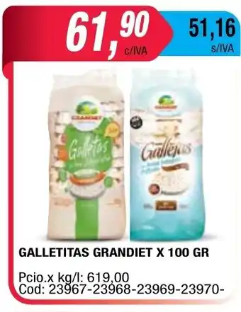 Maxiconsumo Grandiet Galletitas x 100gr oferta