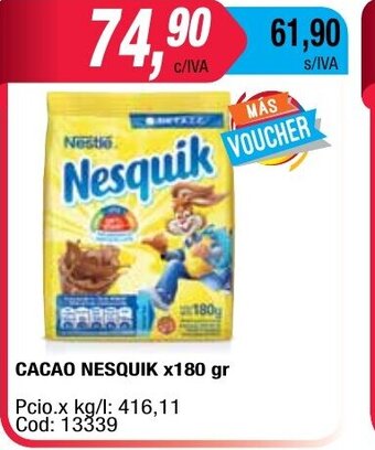 Maxiconsumo Nesquik Cacao x 180gr oferta