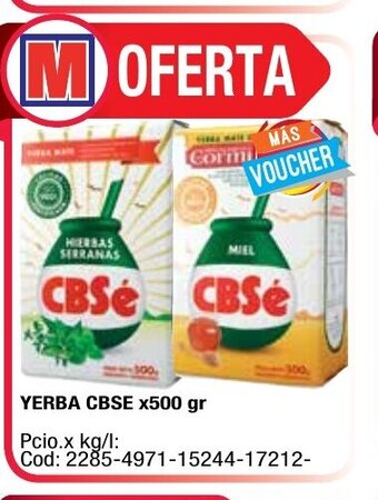 Maxiconsumo CBSE Yerba x 500gr oferta