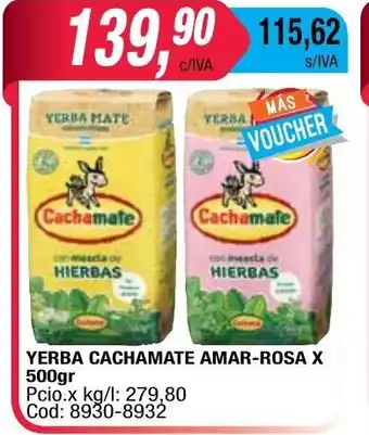 Maxiconsumo Cachamate Yerba Amar-Rosa X 500gr oferta