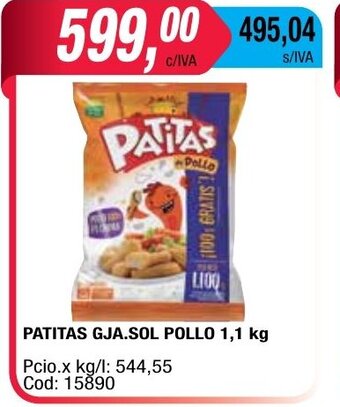 Maxiconsumo Patitas Gja.Sol Pollo 1,1kg oferta