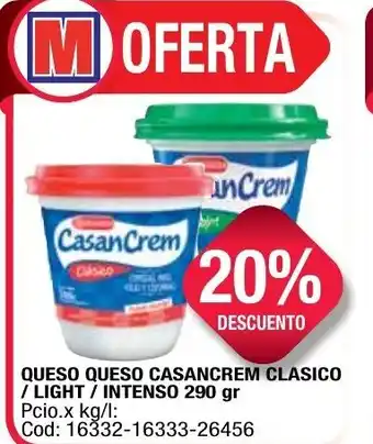 Maxiconsumo Casancream Queso Clasico/Light/Intenso 290gr oferta