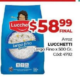 Diarco Lucchetti Arroz Largo Fino x 500 Gr. oferta