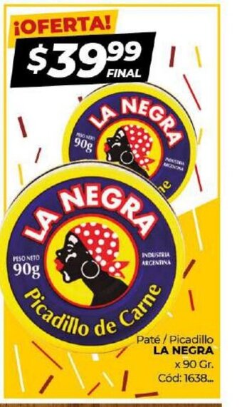 Diarco La Negra Paté / Picadillo x 90 Gr. oferta