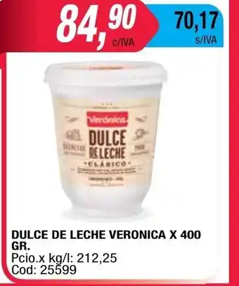 Maxiconsumo Dulce De Leche Veronica 400gr oferta