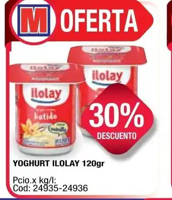 Maxiconsumo Ilolay Yoghurt 120gr oferta