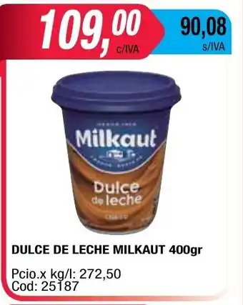 Maxiconsumo Milkaut Dulce De Leche 400gr oferta