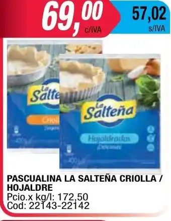 Maxiconsumo La Salteña Pascualina Criolla/ Hojaldre oferta