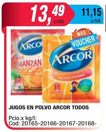 Maxiconsumo Arcor Jugos en Polvo Todos oferta