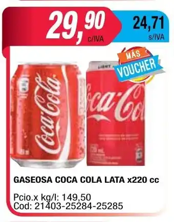 Maxiconsumo Coca Cola Gaseosa Lata x220cc. oferta