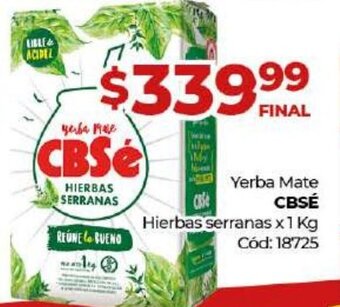 Diarco Cbsé Yerba Mate Hierbas Serranas x 1 Kg oferta