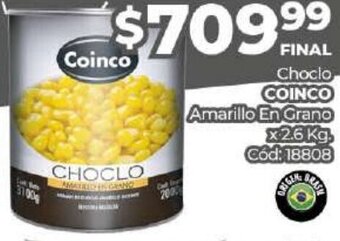 Diarco Coinco Choclo Amarillo En Grano x 2.6 Kg oferta