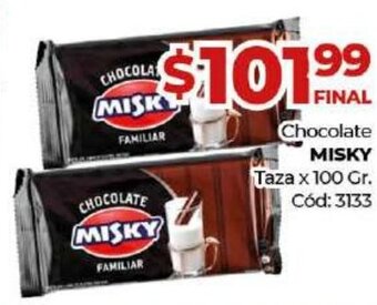 Diarco Misky Chocolate Taza x 100 Gr. oferta