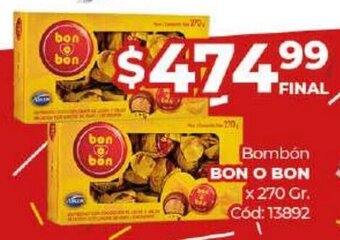 Diarco Bon O Bon Bombón x 270 Gr. oferta
