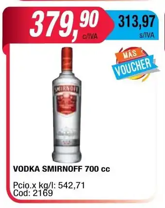 Maxiconsumo Smirnoff Vodka 700cc oferta