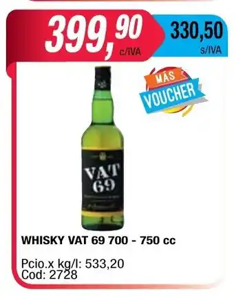 Maxiconsumo Vat 69 Whisky 700-750cc oferta