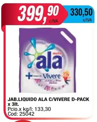 Maxiconsumo Ala C/Vivere Jabon Liquido D-Pack x 3lt. oferta
