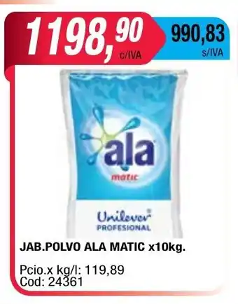 Maxiconsumo Ala Matic Jabon Polvo x10kg. oferta