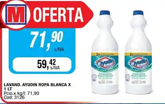 Maxiconsumo Ayudin Ropa Blanca Lavand. x 1lt oferta