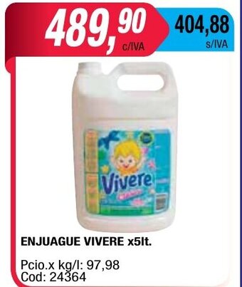 Maxiconsumo Vivere Enjuague x5lt. oferta