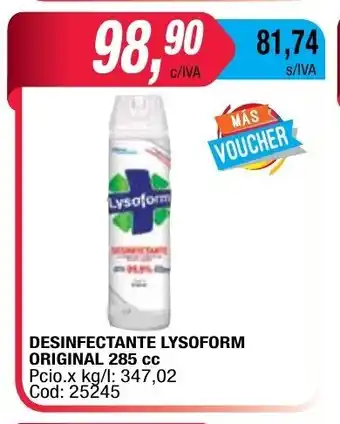 Maxiconsumo Lysoform Original Desinfectante 285cc oferta