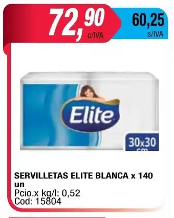 Maxiconsumo Elite Blanca Servilletas x 140un oferta