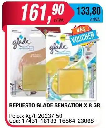 Maxiconsumo Glade Sensation Repuesto x 8gr oferta