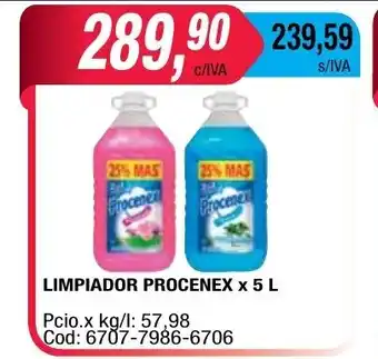 Maxiconsumo Procenex Limpiador x 5l oferta